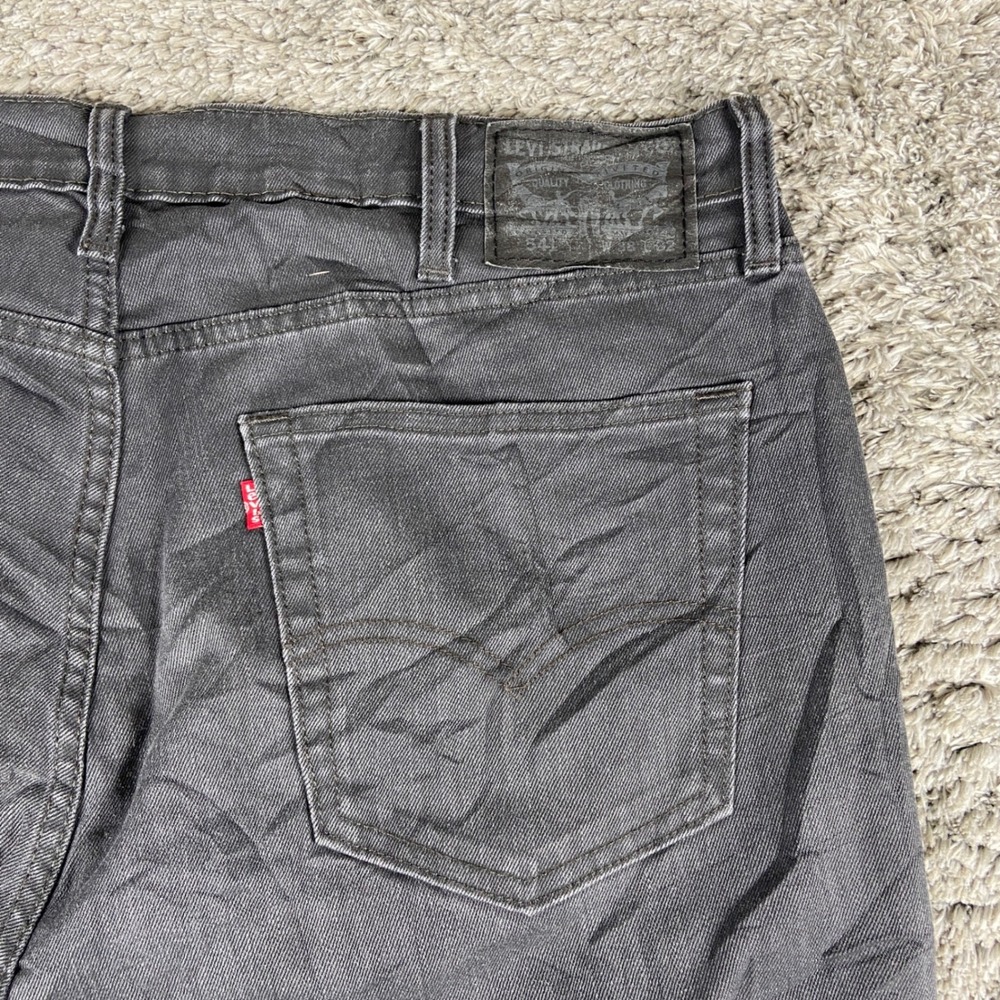Levi's 541 Athletic Taper Jeans Mens 38x32 Grey Denim Cotton Blend Stretch Pant